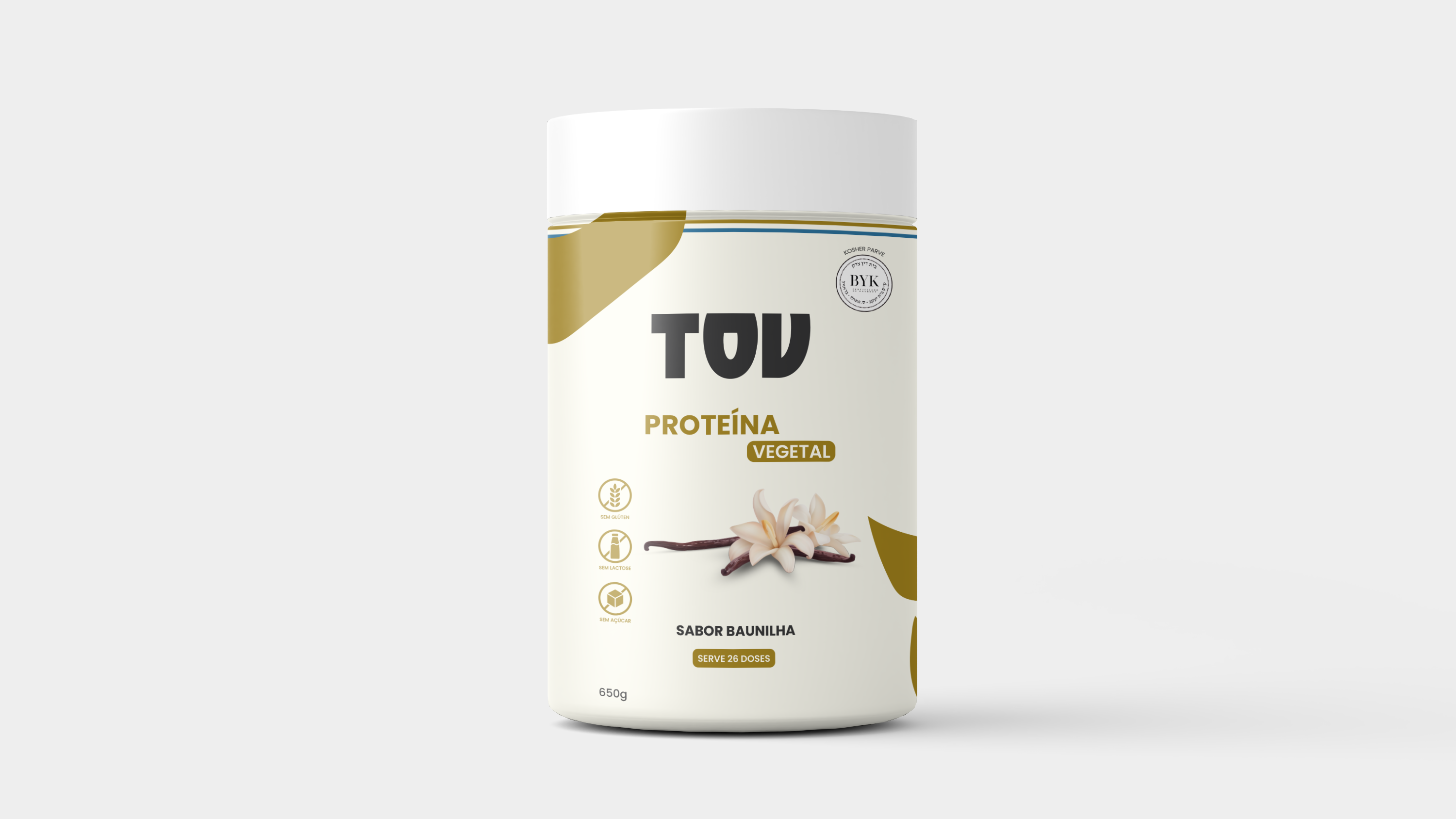 Proteína vegetal sabor BAUNILHA 650g - 26 doses | TOV