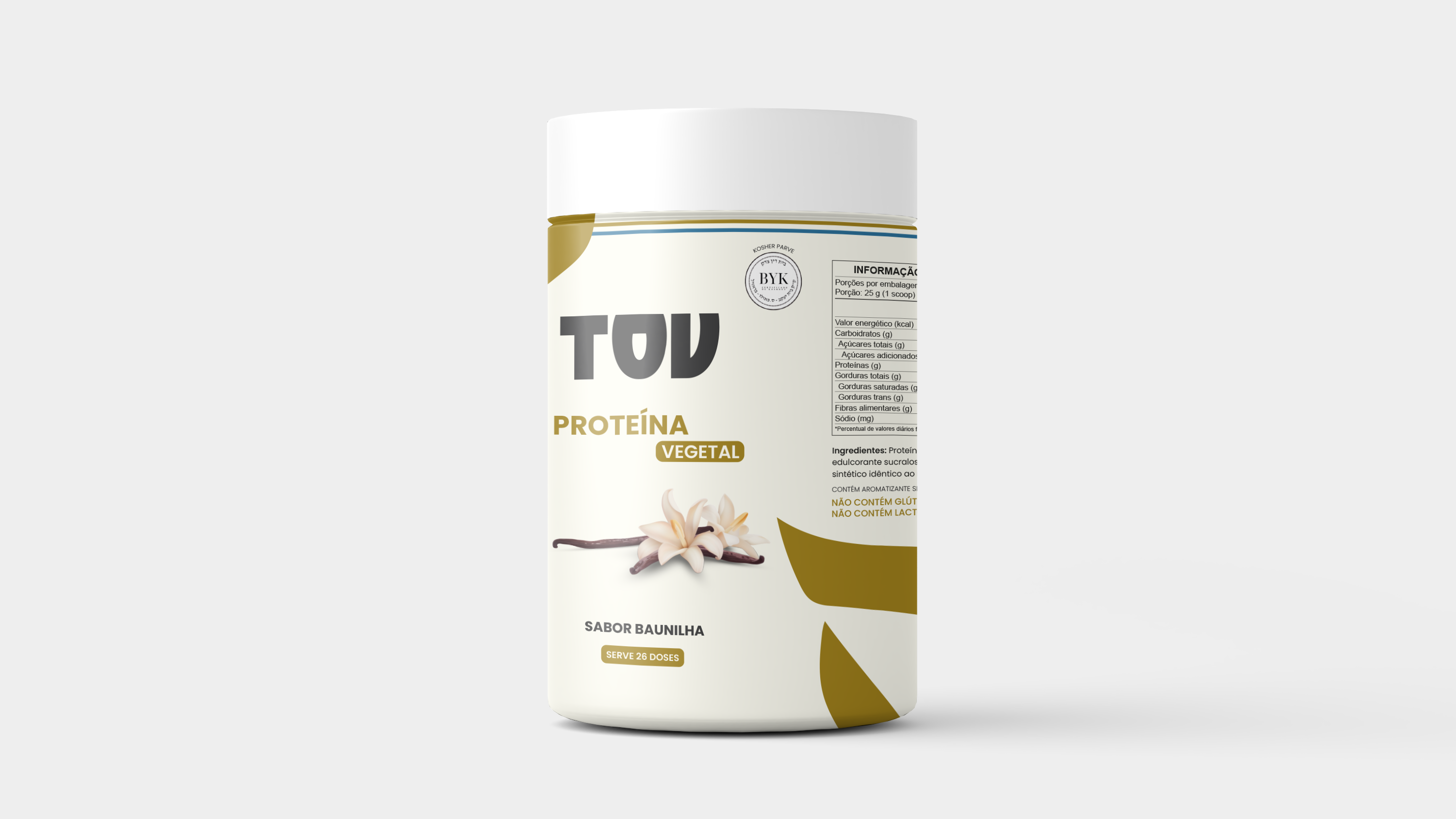 Proteína vegetal sabor BAUNILHA 650g - 26 doses | TOV